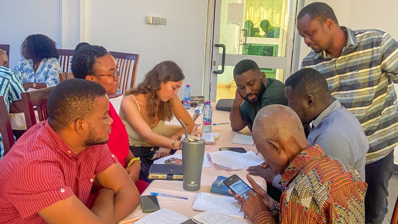 Participants from CSOs in a breakout session during the fundraising and proposal development training at Takoradi, Ghana