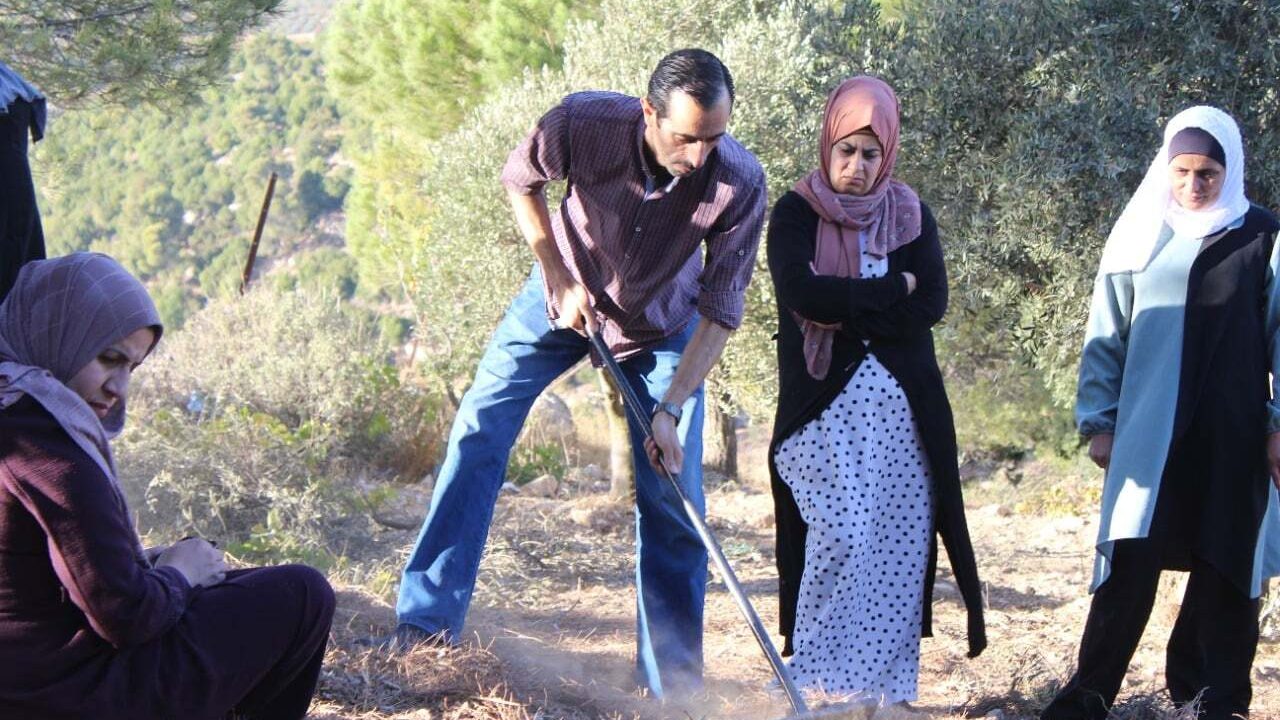 Women training on traditional agroforestry practices in Jerash, Jordan.